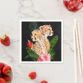 Serviette En Papier Cheetah Bouquet (En situation)