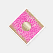 Serviette En Papier Cheetah léopard rose Imprimer Parties scintillant  (Coin)