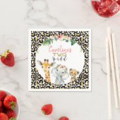 Serviette En Papier Cheetah Print Safari Parties scintillant Deux Anni (En situation)
