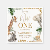 Serviette En Papier Cheetah Safari Wild One Baby Shower Paper (Devant)