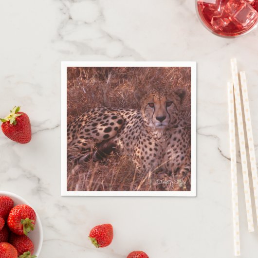 Serviette En Papier Cheetah Stare (En situation)