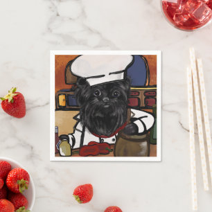 Serviette En Papier Chef Affenpinscher
