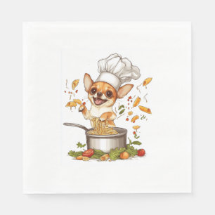 Serviette En Papier Chef Chihuahua - Maître de chien culinaire