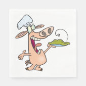 Serviette En Papier Chef Cochon Avec Nourriture (Devant)