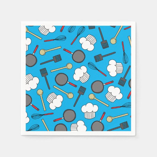 Serviette En Papier Chef Cuisine Anniversaire de enfant (Devant)