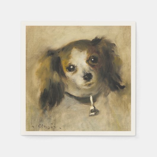 Serviette En Papier Chef de chien, Auguste Renoir Art (Devant)