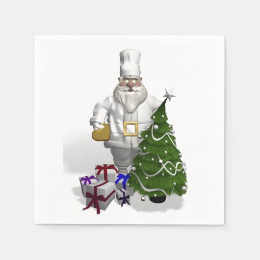 Serviette En Papier Chef du Père Noël doux (Devant)