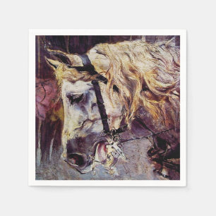 Serviette En Papier Chef d'un cheval blanc (par Giovanni Boldini)
