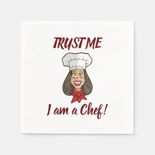 Serviette En Papier Chef femme (Devant)