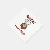 Serviette En Papier Chef femme (Coin)