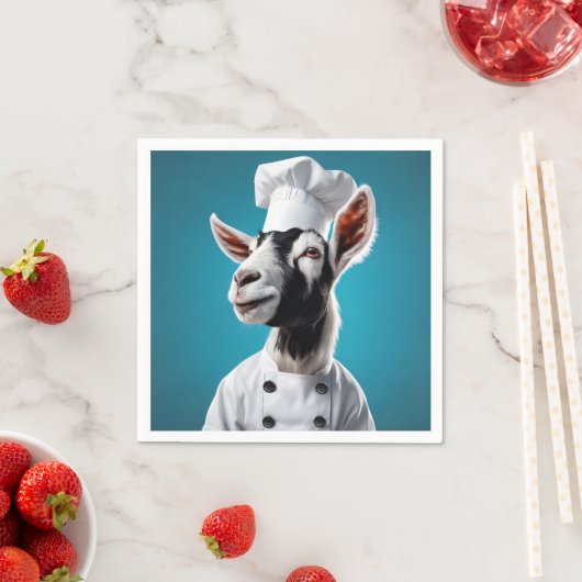 Serviette En Papier Chef Goat (En situation)