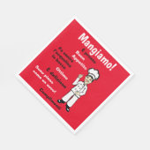 Serviette En Papier Chef italien - Mangiamo (Coin)