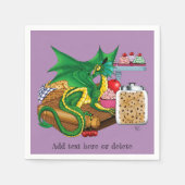 Serviette En Papier Chef pâtissier Dragon Vert (Devant)