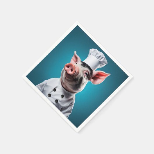 Serviette En Papier Chef Pig (Coin)
