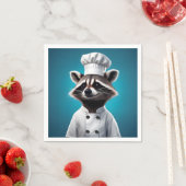Serviette En Papier Chef Raccoon (En situation)