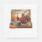 Serviette En Papier Chef rétro Turquie Thanksgiving classique T-shirt (Devant)