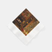 Serviette En Papier Cheminée de Noël (Coin)