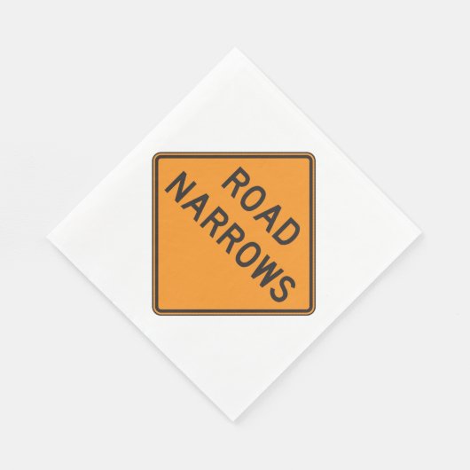 Serviette En Papier Chemins Étroits Route Panneau Papier (Coin)