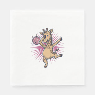 Serviette En Papier Chemise à gravure vintage Boule disco Girafe dansa
