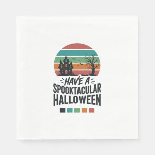 Serviette En Papier Chemise avec gravure vintage Spooktacular Hallowee