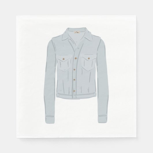 Serviette En Papier Chemise bleu clair (Devant)