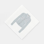 Serviette En Papier Chemise bleu clair (Coin)