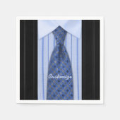 Serviette En Papier Chemise bleue et Cravate Mens Suit serviettes (Devant)