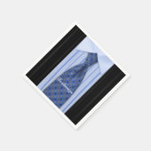 Serviette En Papier Chemise bleue et Cravate Mens Suit serviettes (Coin)