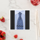 Serviette En Papier Chemise bleue et Cravate Mens Suit serviettes (En situation)