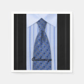Serviette En Papier Chemise bleue et Cravate Mens Suit serviettes (Devant)