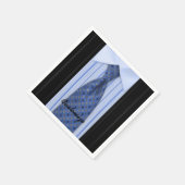 Serviette En Papier Chemise bleue et Cravate Mens Suit serviettes (Coin)