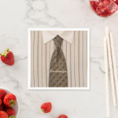 Serviette En Papier Chemise Brown et Cravate Mens Suit serviettes (En situation)