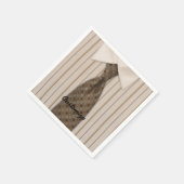 Serviette En Papier Chemise Brown et Cravate Mens Suit serviettes (Coin)
