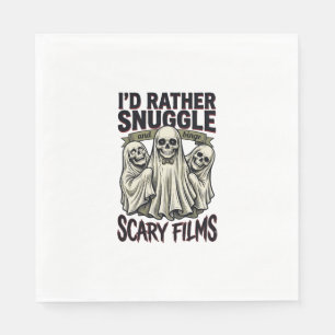 Serviette En Papier Chemise câline horreur Nuit de film de crâne drôle
