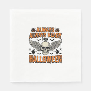 Serviette En Papier Chemise crâne Halloween Gravure vintage Citation d