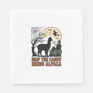 Serviette En Papier Chemise d'alpaga Halloween Mignon Fantomatique Ani