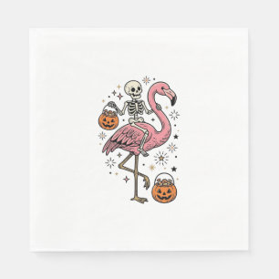 Serviette En Papier Chemise de bonbons d'Halloween de flamant rose che