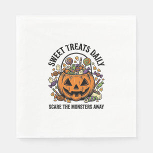 Serviette En Papier Chemise de bonbons Halloween Dessin de monstre mig