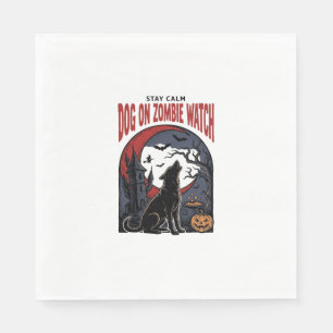 Serviette En Papier Chemise de chien Halloween modèle patrouille zombi