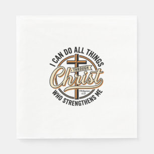 Serviette En Papier Chemise de citation vintage Philippiens 4_13 chrét