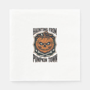 Serviette En Papier Chemise de citrouille d'Halloween Vintage Jack O L
