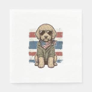 Serviette En Papier Chemise de conception de gravure vintage de chien