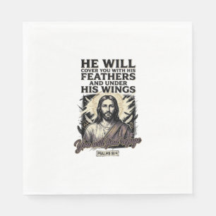 Serviette En Papier Chemise de gravure vintage Jésus Psaume chrétien 9