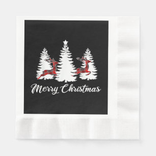 Serviette En Papier Chemise de Noël pour femmes Buffalo Plaid Rein