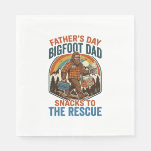 Serviette En Papier Chemise de papa Bigfoot pour la fête des pères Éle