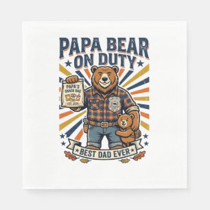 Serviette En Papier Chemise de papa ours en service pour la fête des p