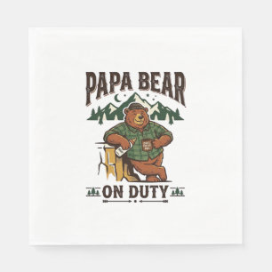 Serviette En Papier Chemise de papa ours en service pour la fête des p