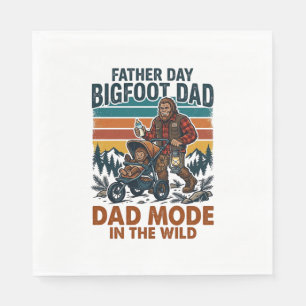 Serviette En Papier Chemise de père de jour Bigfoot Papa Camping Légen