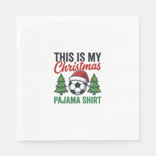 Serviette En Papier Chemise de pyjama de Noël de football