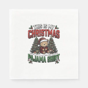 Serviette En Papier Chemise de pyjama de Noël T-shirt de vacances vint
